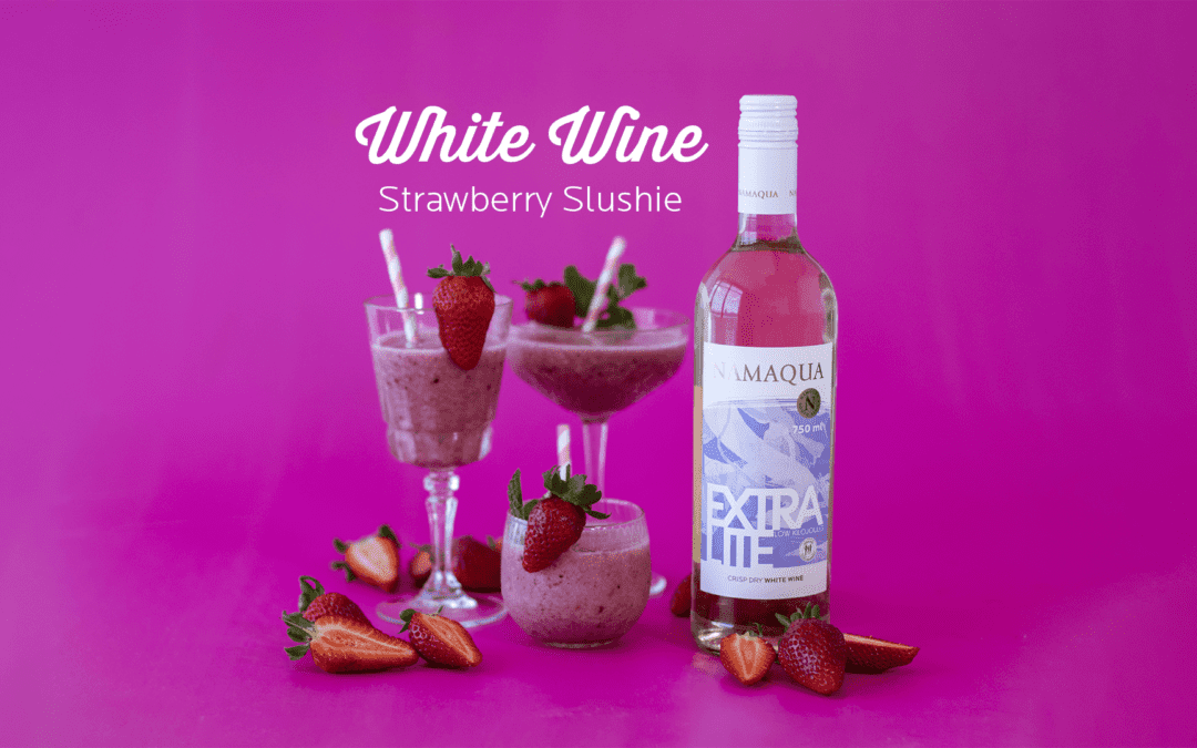 Namaqua Extra Lite White Wine and Strawberry Slushie