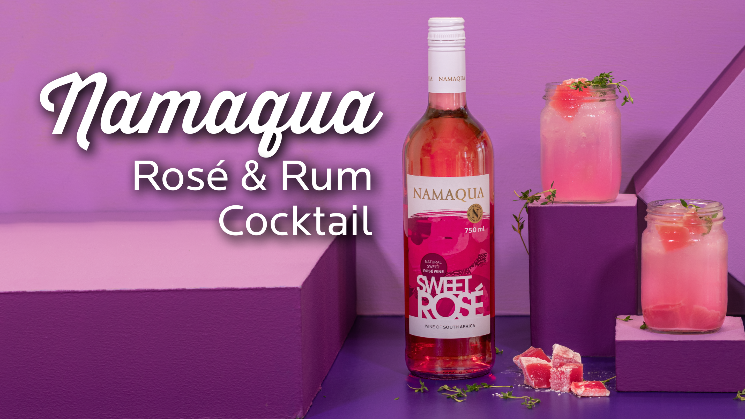 Namaqua Rosé and Rum Cocktail